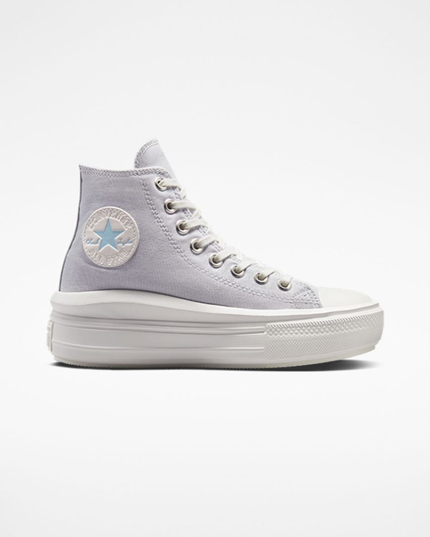 Women\'s Converse Chuck Taylor All Star Move High Top Platform Shoes Purple / White | AU 94610R